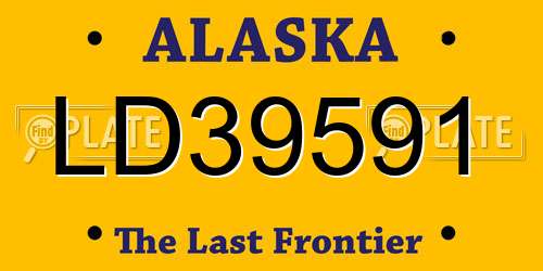 LD39591 Alaska License Plate