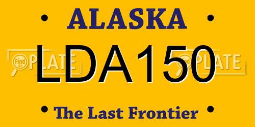 LDA150 Alaska License Plate