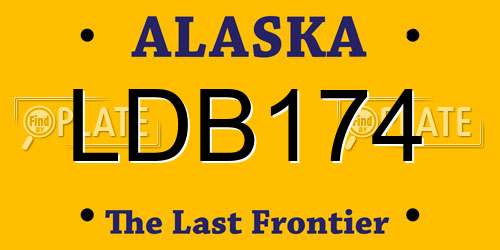 LDB174 Alaska License Plate
