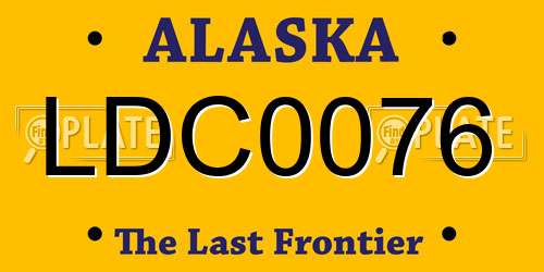 LDC0076 Alaska License Plate
