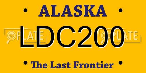 LDC200 Alaska License Plate