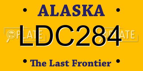LDC284 Alaska License Plate