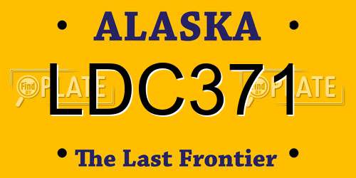 LDC371 Alaska License Plate