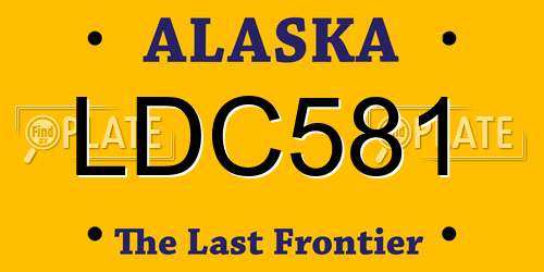LDC581 Alaska License Plate