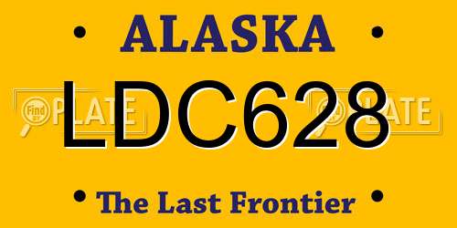 LDC628 Alaska License Plate