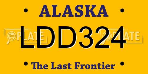 LDD324 Alaska License Plate
