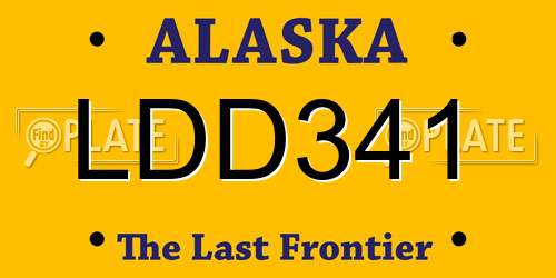 LDD341 Alaska License Plate