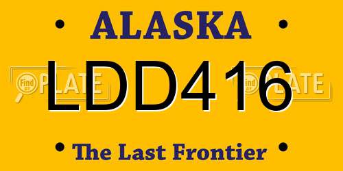 LDD416 Alaska License Plate