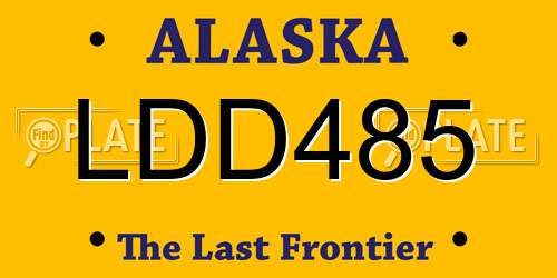 LDD485 Alaska License Plate