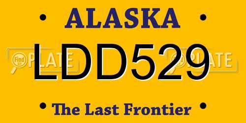 LDD529 Alaska License Plate