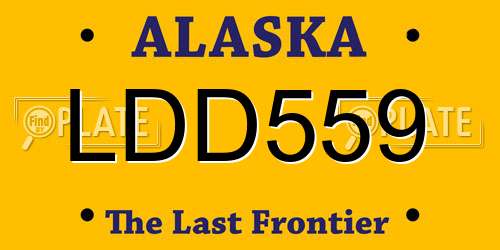 LDD559 Alaska License Plate