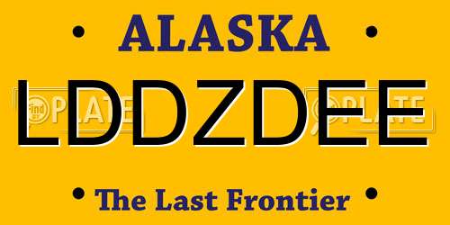 LDDZDEE Alaska License Plate