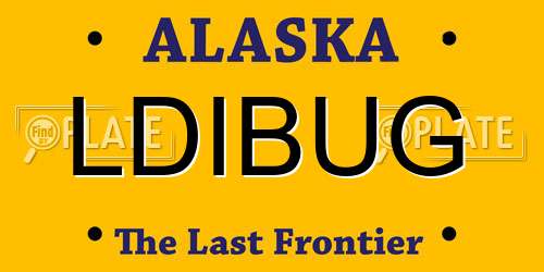 LDIBUG Alaska License Plate