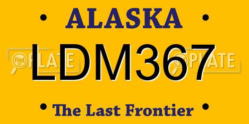 LDM367 Alaska License Plate