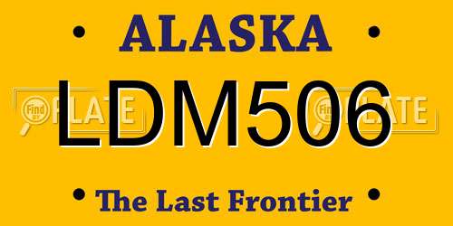 LDM506 Alaska License Plate