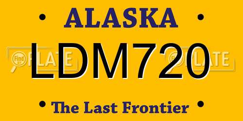 LDM720 Alaska License Plate