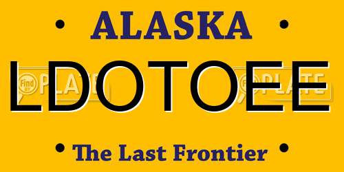 LDOTOEE Alaska License Plate