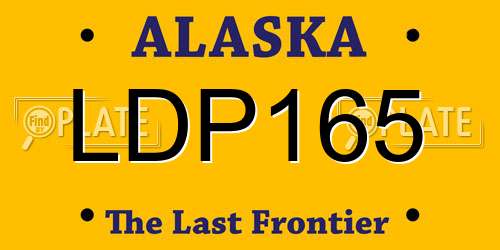 LDP165 Alaska License Plate