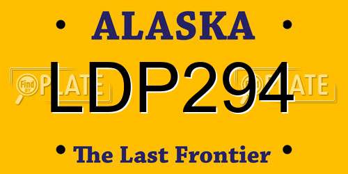 LDP294 Alaska License Plate