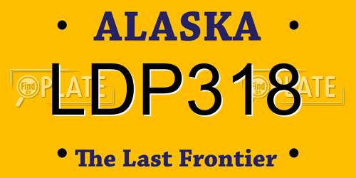 LDP318 Alaska License Plate