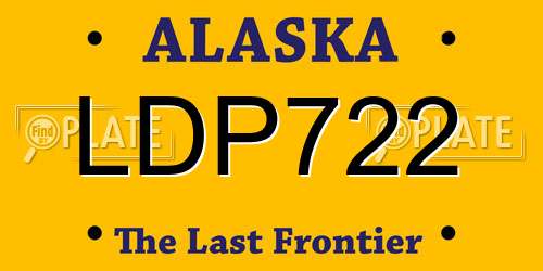 LDP722 Alaska License Plate
