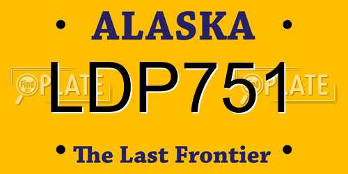 LDP751 Alaska License Plate