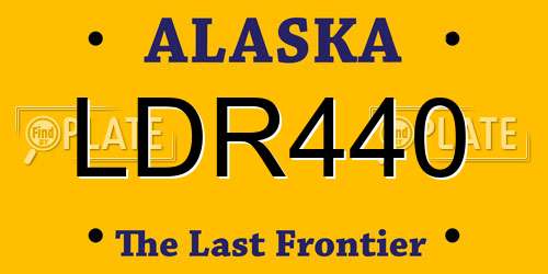 LDR440 Alaska License Plate