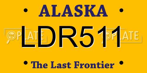 LDR511 Alaska License Plate