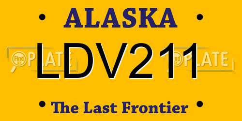 LDV211 Alaska License Plate