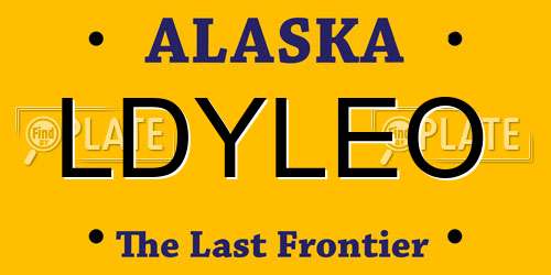 LDYLEO Alaska License Plate