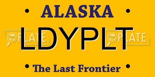 LDYPLT Alaska License Plate