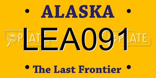 LEA091 Alaska License Plate
