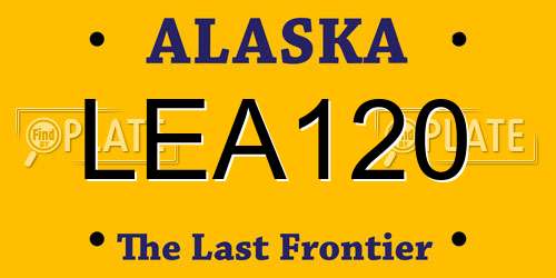 LEA120 Alaska License Plate