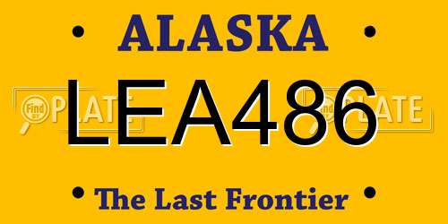 LEA486 Alaska License Plate