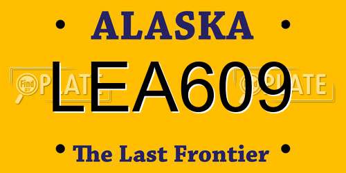 LEA609 Alaska License Plate