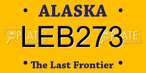 LEB273 Alaska License Plate