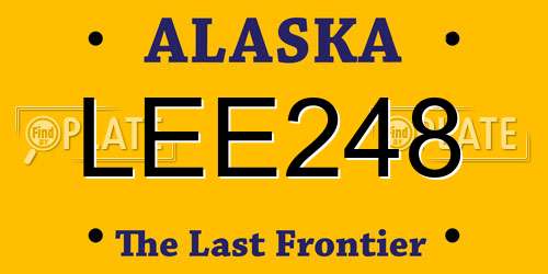 LEE248 Alaska License Plate