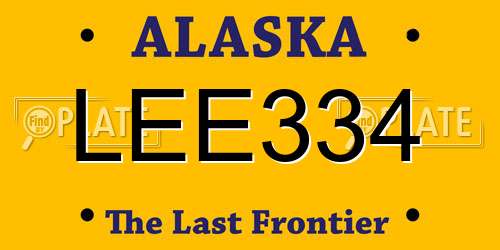 LEE334 Alaska License Plate
