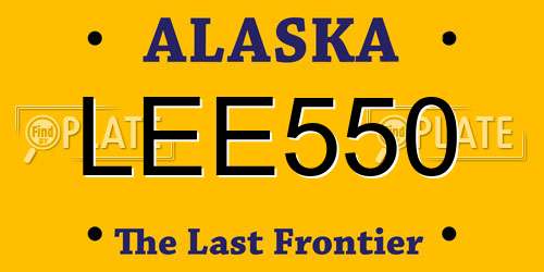 LEE550 Alaska License Plate