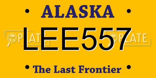 LEE557 Alaska License Plate