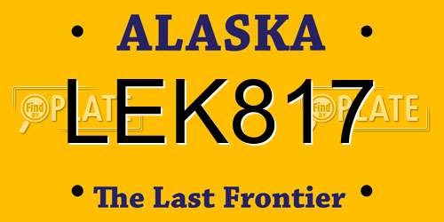 LEK817 Alaska License Plate