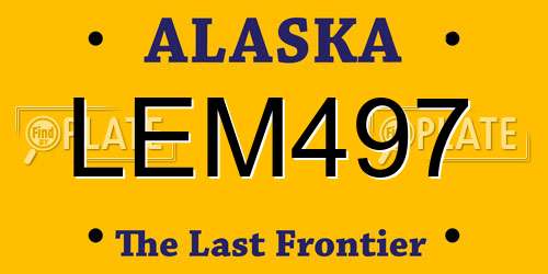 LEM497 Alaska License Plate