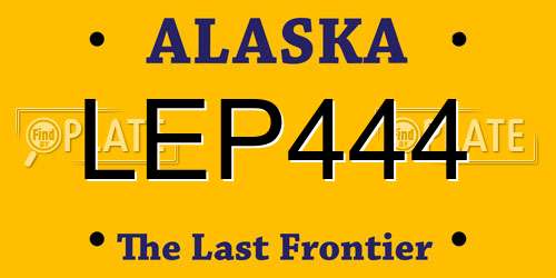 LEP444 Alaska License Plate