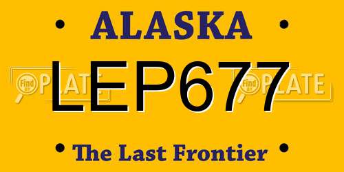 LEP677 Alaska License Plate