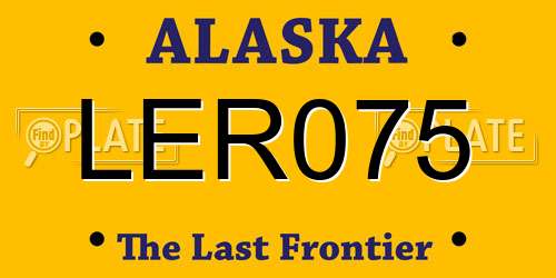 LER075 Alaska License Plate