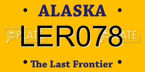 LER078 Alaska License Plate