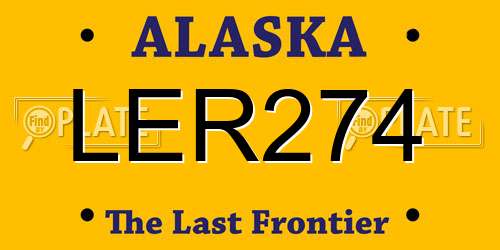 LER274 Alaska License Plate