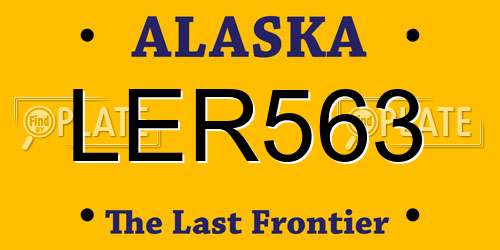 LER563 Alaska License Plate