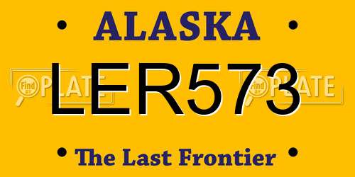 LER573 Alaska License Plate