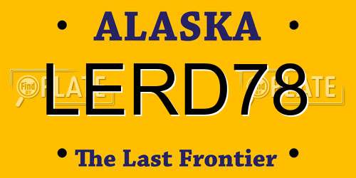 LERD78 Alaska License Plate